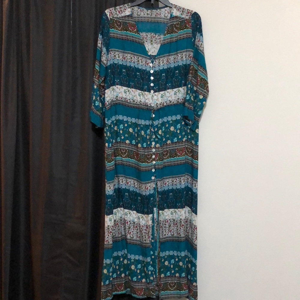 Button down maxi dress